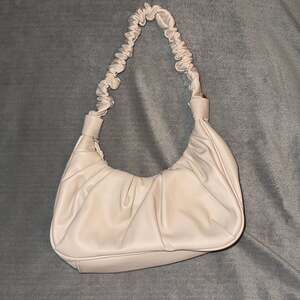 Petite Simone Ruched Hobo Bag Vegan Leather Small Shoulder Purse with Removable
